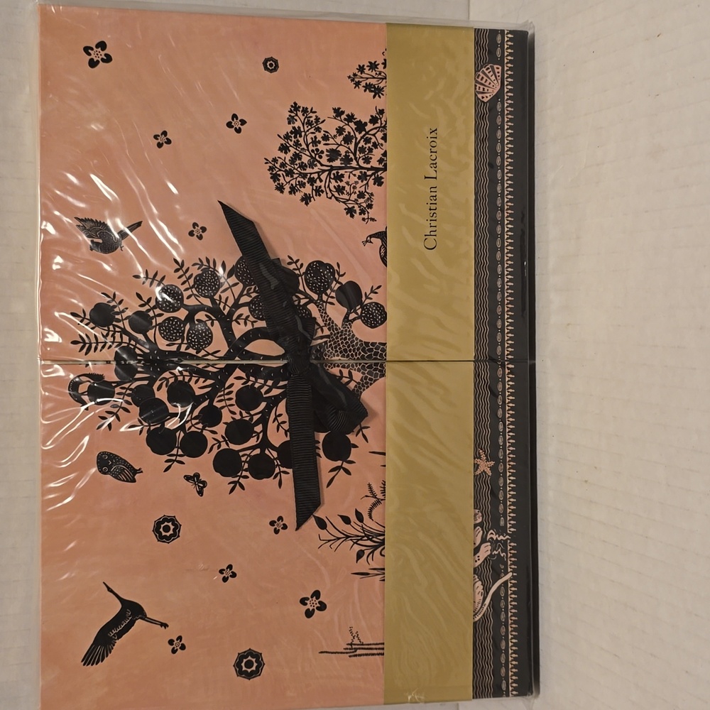 Christian Lacroix Peach and Black Designer Notebook